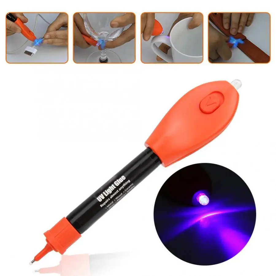 

UV Light Glue Pen Clear Adhesive Liquid Plastic Repair Tool PVC Plastic Car Tool