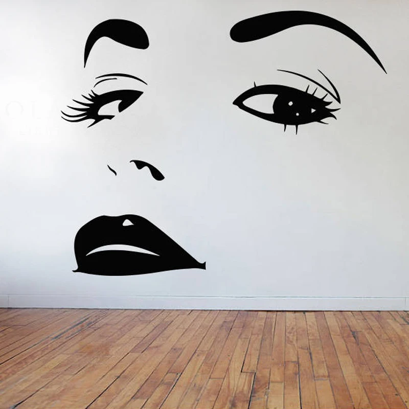 Proud Pretty Girl Wallpaper Art Decoration Removable Wall Stickers for Living Room Beauty Salon Home Decor Vinyl Poster TA662 | Дом и сад