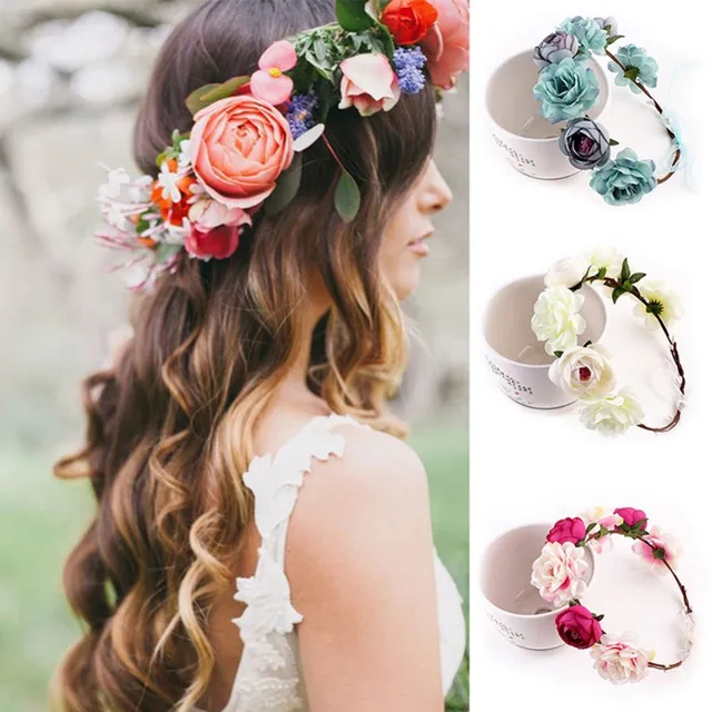 Best Price 5 Colors Big Fabric Flowers Elastic Hair Band Bohemia Handmade Crown Wedding Head Accessories For Women Summer Romantic Jewelry Best Price 5 Colors Big Fabric Flowers Elastic Hair Band Bohemia Handmade Crown Wedding Head Accessories For Women Summer Romantic Jewelry