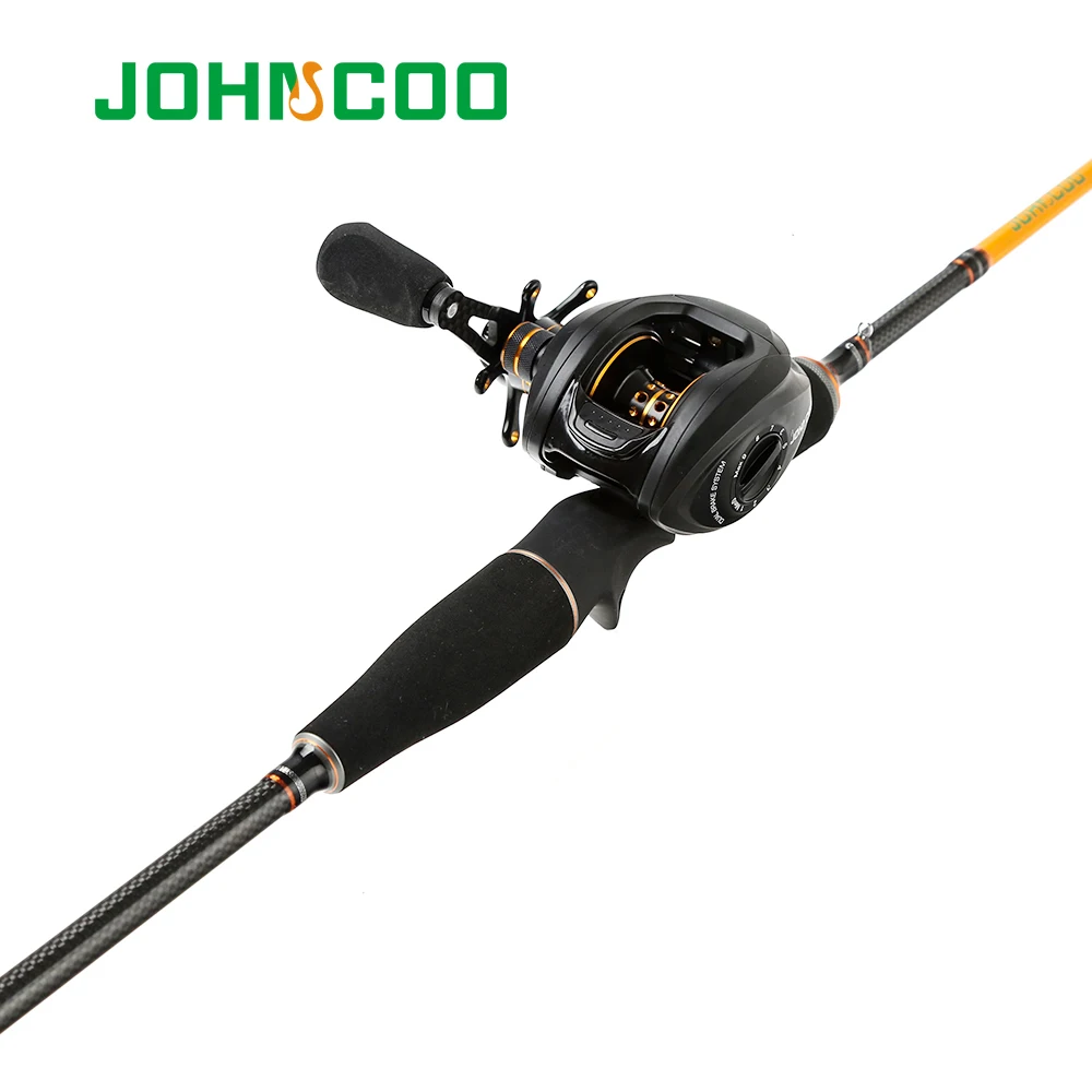 2.1m Fishing rod Combo with baitcasting Reel Test 7-21g Carbon Casting rod + Carbon reel 6.3:1 165g high Quality Fishing rod set