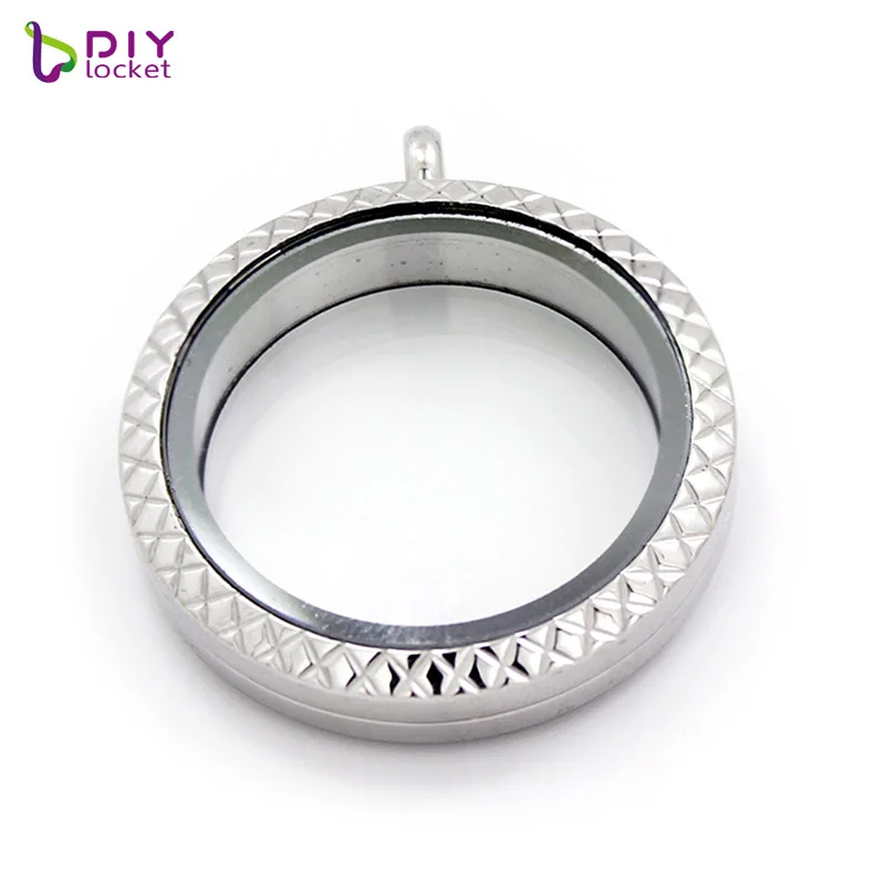 

30mm Stainless Steel Round Twist Floating Charms Locket, Accept customization LSSS010-12-30MM