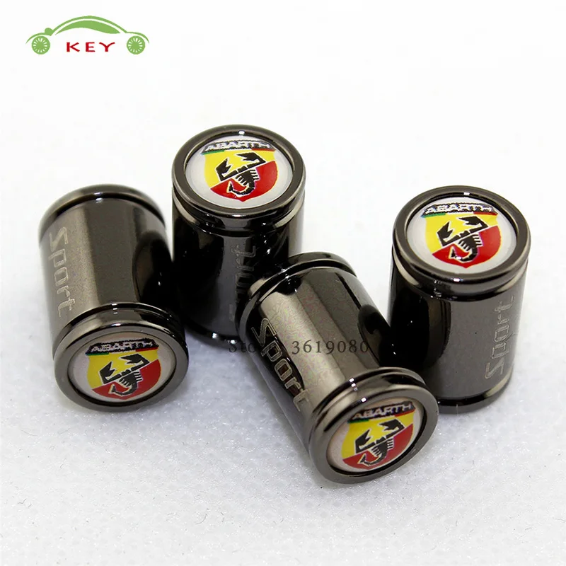 

Car Wheel Stem Cover Decoration Tire Valve Caps For Abarth 500 595 Fiat 500 124 Spider Alfa Romeo Punto 204A Car Accessories