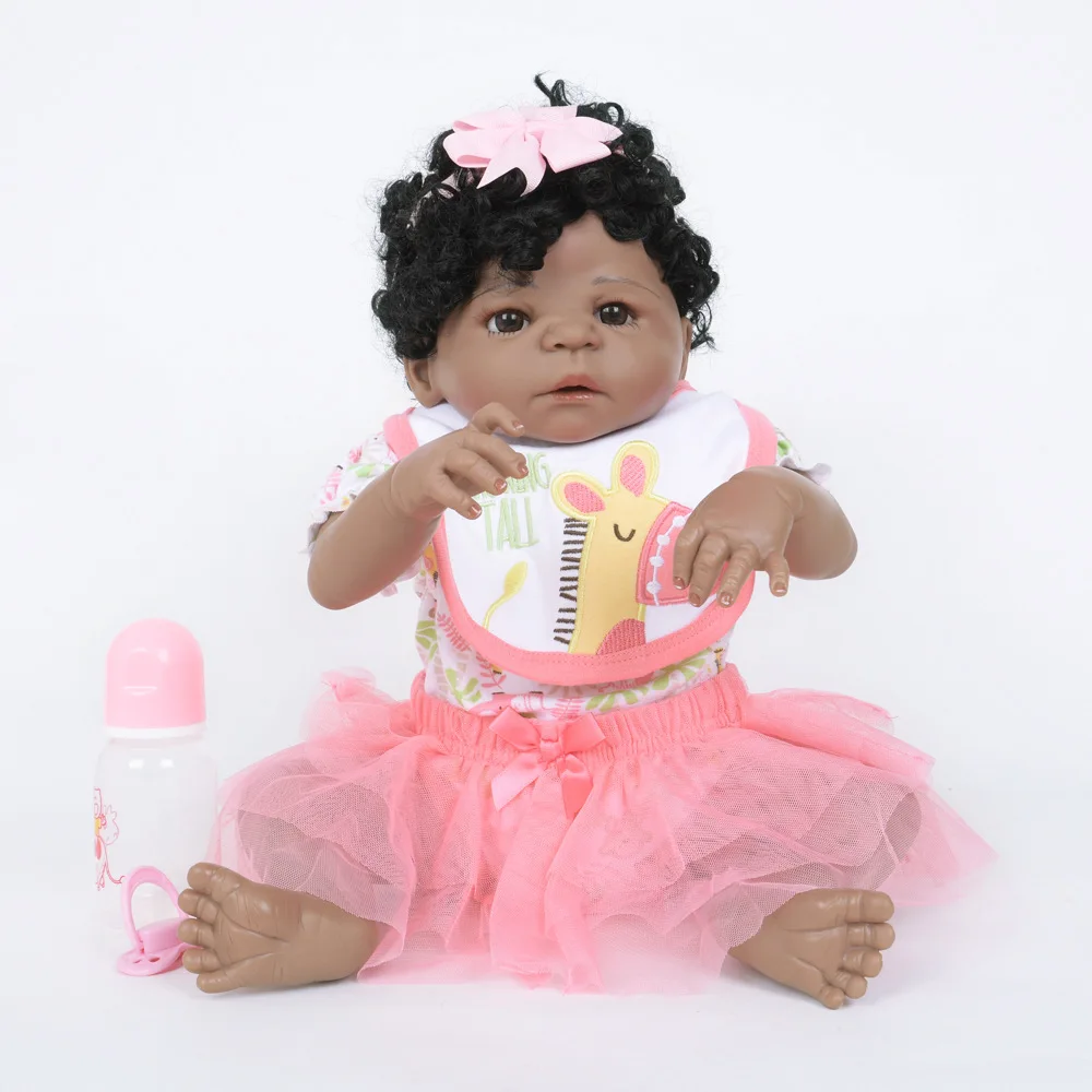 

55cm Lifelike Full Silicone Newborn Doll Reborn Baby Doll Toy for Kids Girl Birthday Christmas Gift