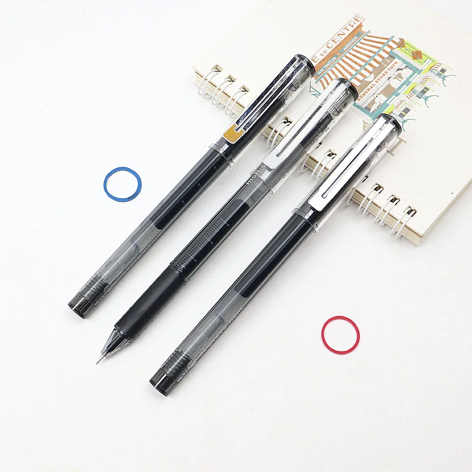 3Pcs/lot New Quality Gel Pen High Capacity 0.5mm Black Ink Neutral Pens