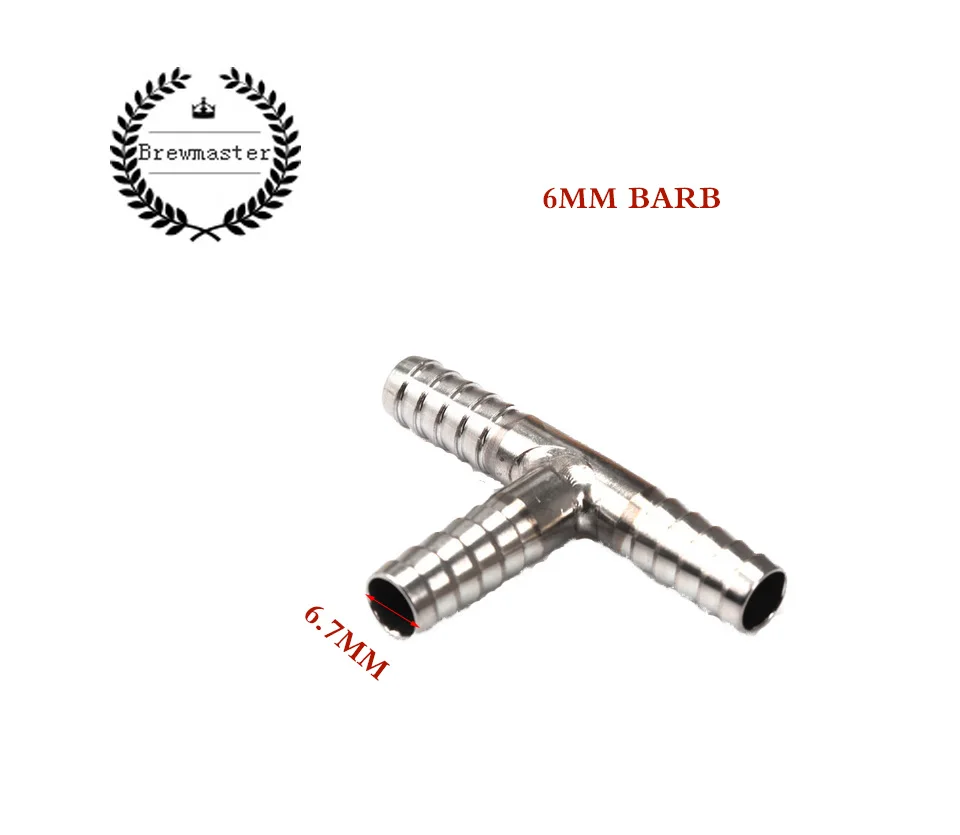 Нержавеющая сталь 6/8/10/13 мм BARB, для пива Домашнего Пива - Цвет: 6MM BARB