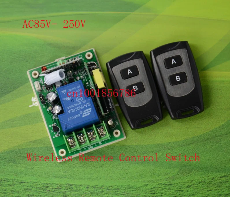 

AC110V Remote Control Switch LED Light Lamp Remote ON OFF System Learning Transmitter Momentary Toggle Latched adjusted 315/433