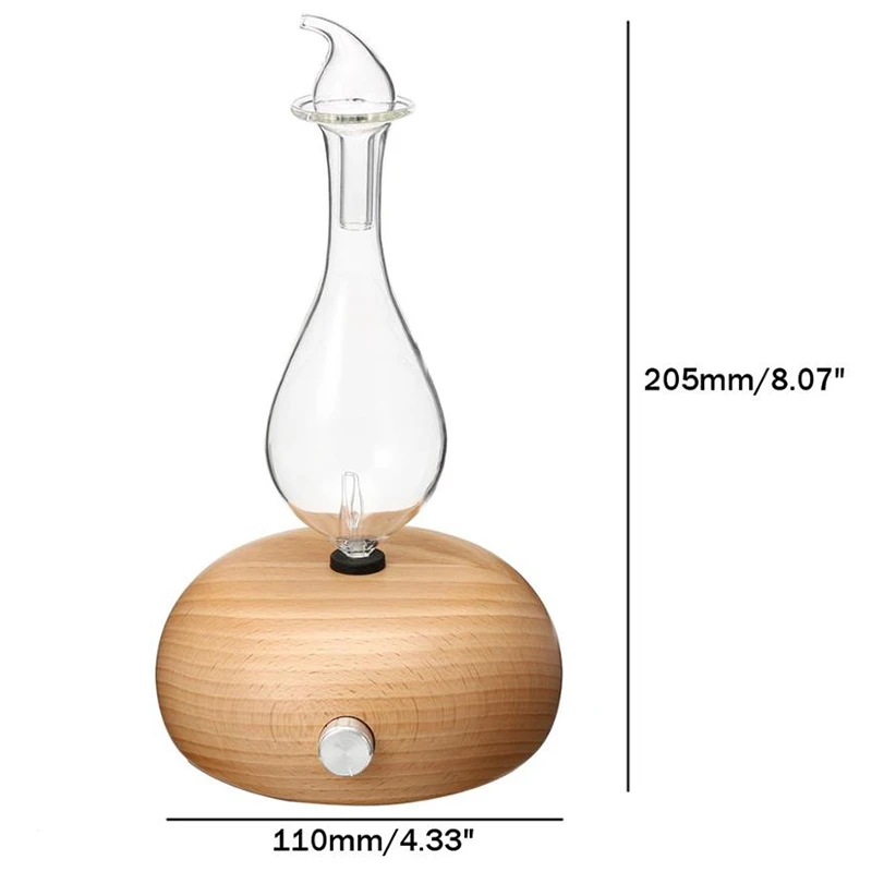 Holz Glas Aromatherapie Reine Ätherische Öle Diffusor Luft Vernebler Luftbefeuchter Haushalt Luftbefeuchter Klimaanlage Applianc