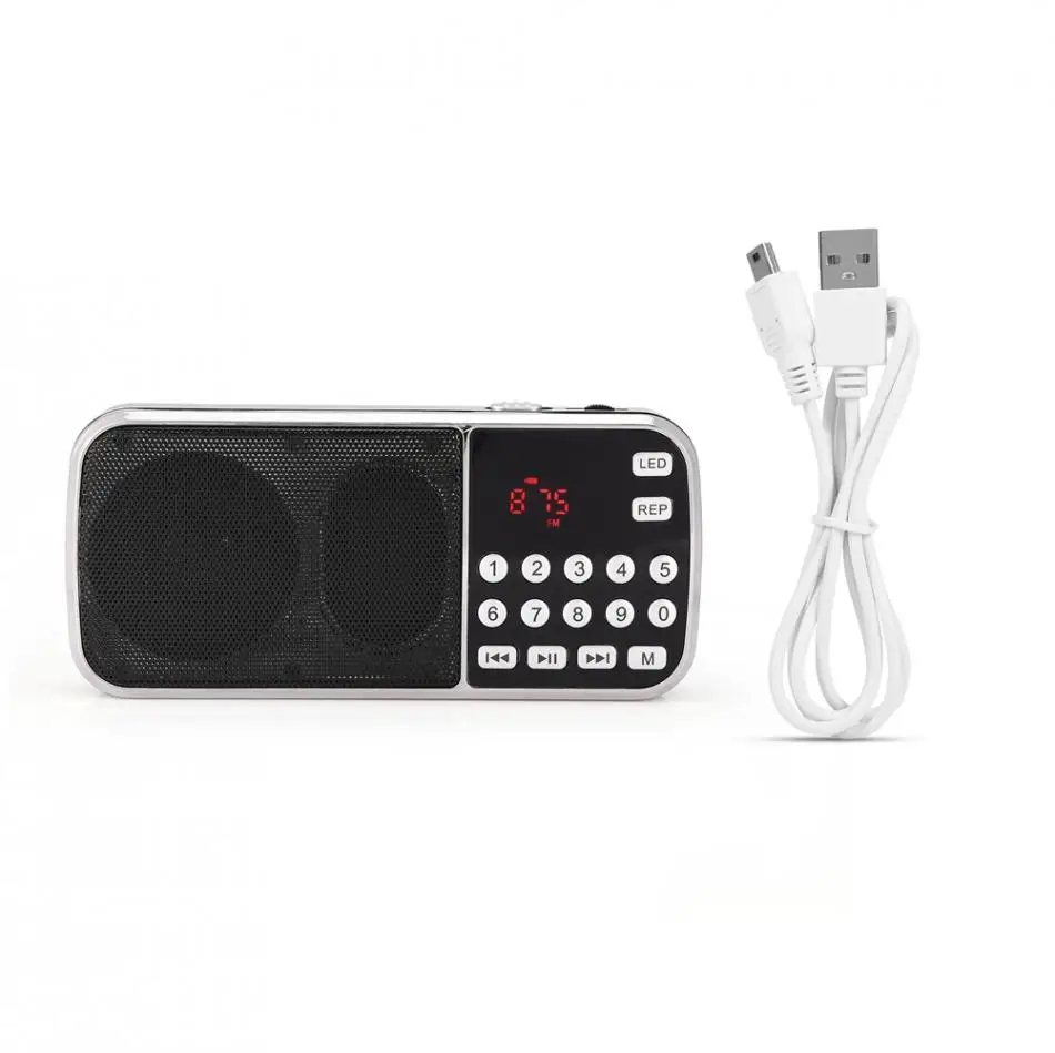 

2018 hot Y-501 FM Radio Portable Digital Audio Music Player Speaker LED Flashlight Support TF Card USB AUX