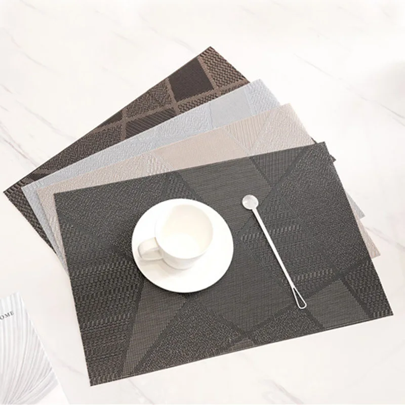 4 قطعة/الوحدة أوروبا تحديد الموقع الأزياء البلاستيكية طاولة طعام حصيرة منصات القرص عاء سادة الوقايات طاولة مقاومة للمياه القماش سادة زلة مقا...