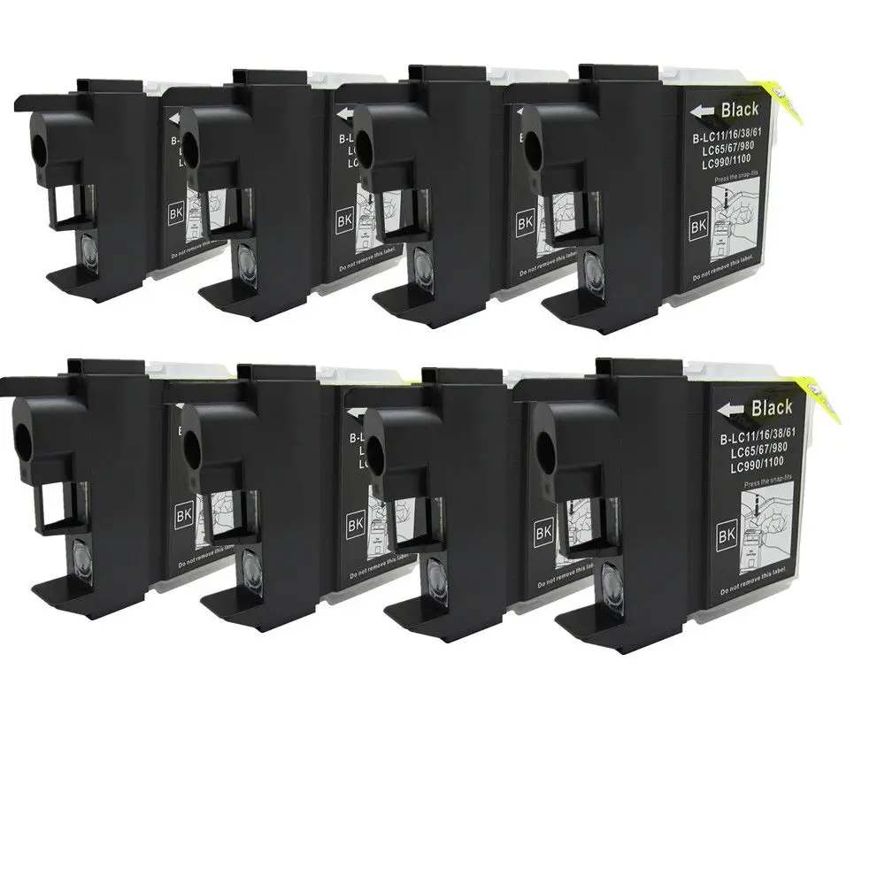 

8x LC980 LC1100 Ink Cartridges Compatible for Brother DCP-197C DCP-365CN DCP-375CW DCP-377CW