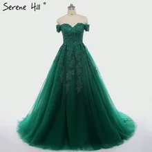 Новое зеленое свадебное платье из тюля с короткими рукавами, расшитое бисером, сексуальное свадебное платье, настоящая фотография HA2142