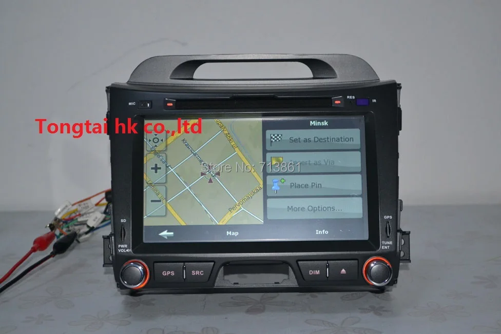 Perfect 8" for Kia Sportage 2010 2013 2DIN car dvd player,GPS Navigation,IPOD,BT,TV,radio,wince6.0,touch screen,steering wheel,Russian 0