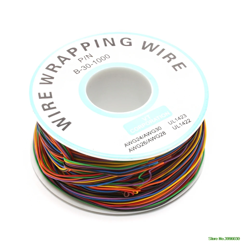 

PCB Test Core Line 30AWG Wire Single Tinned Copper Wire 8-color Board Cable Roll