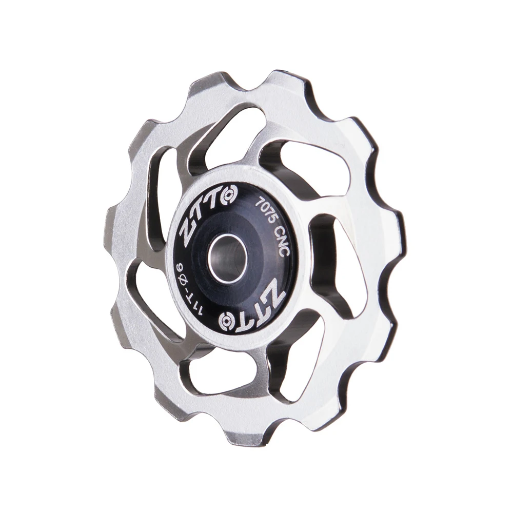 2pcs Bicycle Rear Derailleur Jockey Wheel Ceramic Bearing Pulley CNC Road Bike Guide Roller 11t 13t