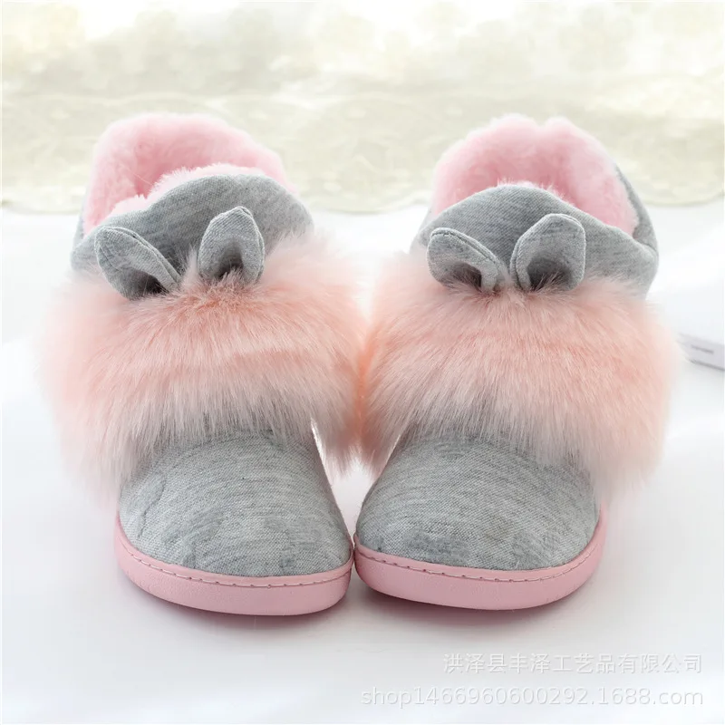 

Suihyung Women Winter Warm Cotton Padded Shoes Ankle Boots Furry Faxu Fur Platform Snow Boots Woman Indoor Shoes Female Botas