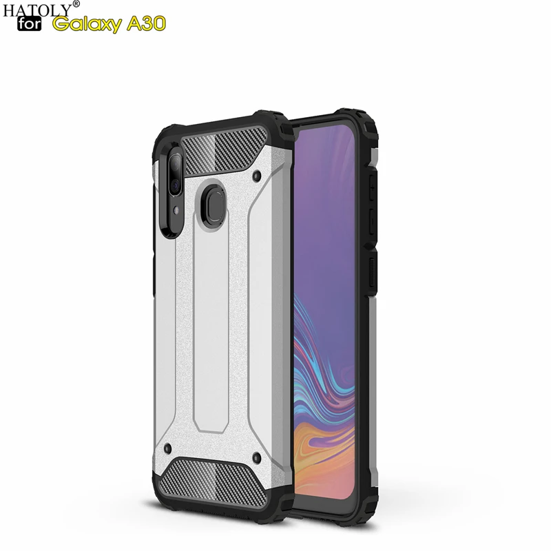 Чехол HATOLY для samsung Galaxy A30 тяжелая бронированная тонкая твердая резиновая прочная