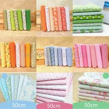 50*50 см 7 шт. сладкий розовый хлопок с принтом ткани Telas комплект лоскутное шитье своими руками Детские игрушечный материал стеганое постельные принадлежности Tecido