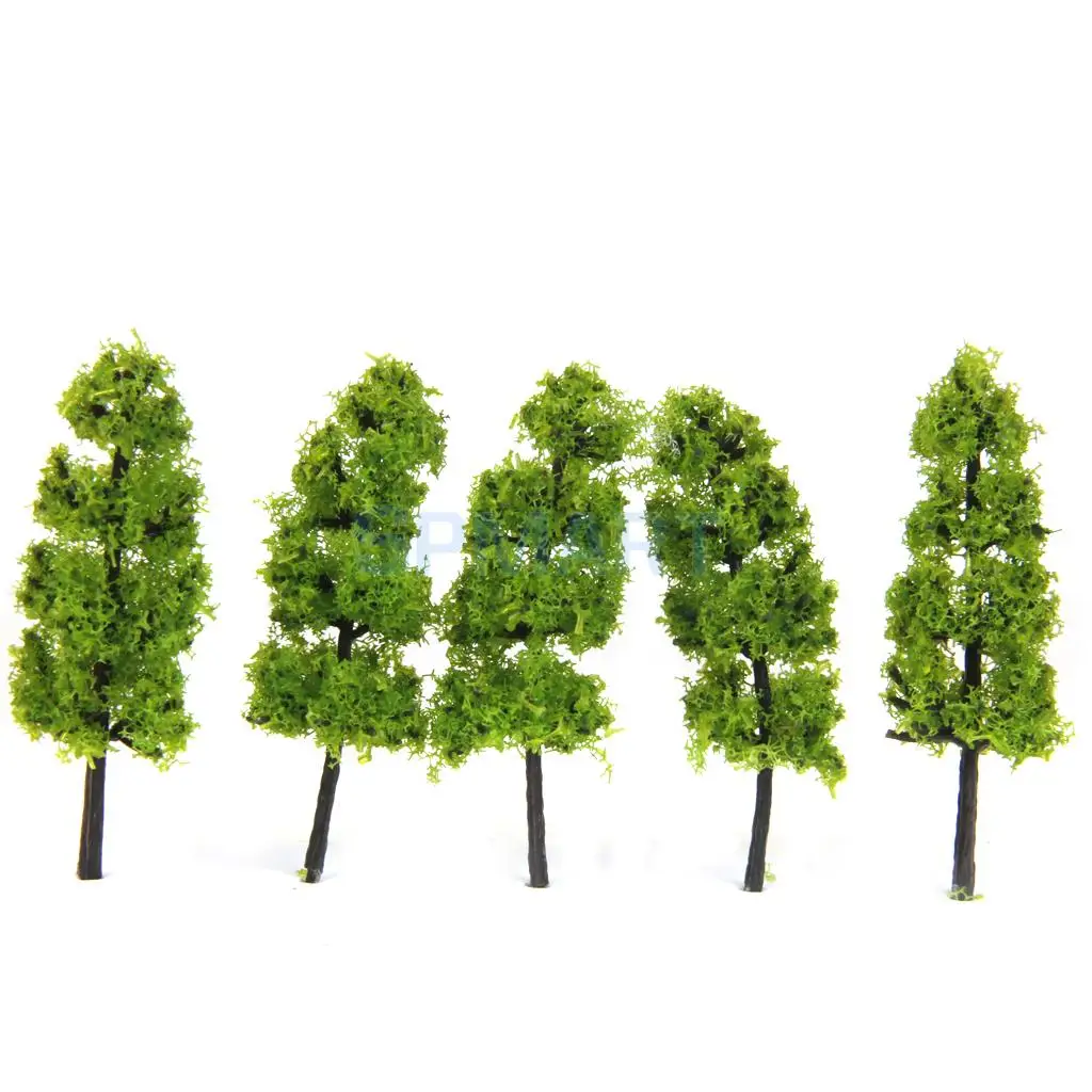 MagiDeal 40Pcs Mini Model Tree HO Z for Street Railway Park Village Model Building Layout Scenery Toys