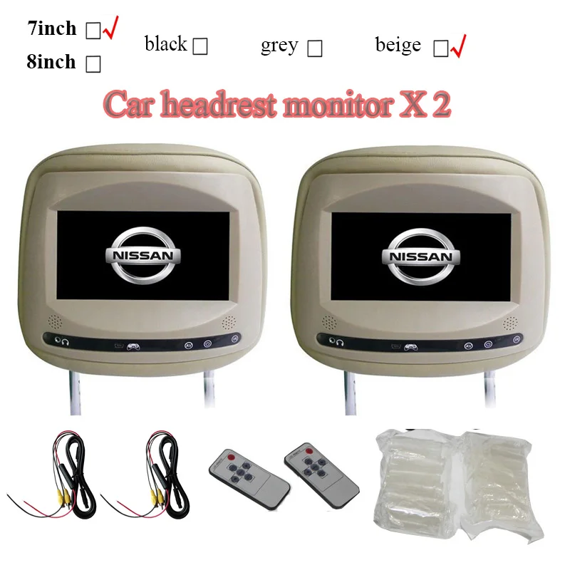 Автомобильный ЖК монитор 2 шт. для Nissan Tiida Teana QASHQAI X Trail Sylphy экран подголовника 800x480