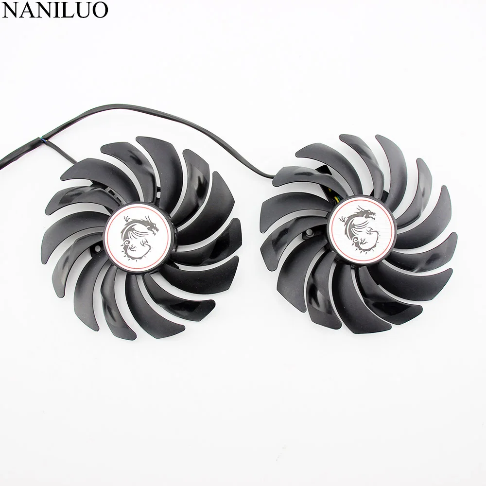 2PCS PLD10010S12HH DC12V 0.40A 4PIN FOR MSI RX470 480 570 580 GTX1080Ti 1080 1070 1060 GAMING Graphics Card Cooler Fan PLD10010S