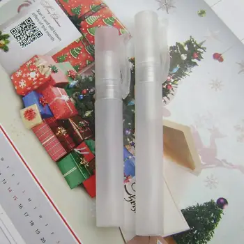 

100pcs Mini Sample Atomizer Perfume Spray Pen Hanging Small Plastic Refillable Sprayer Bottles Empty Cosmetic Matte Clear 8ml