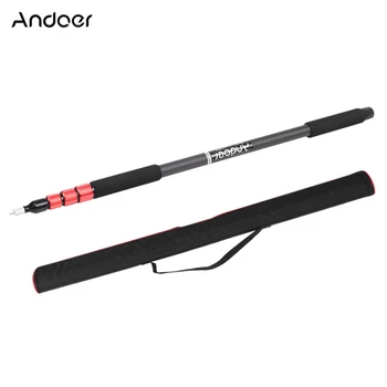 

Andoer TP-3000C Portable 4-Section Microphone Pole Handheld Sound Recording Grip Support Rod Flash Light Boom Microphone Holder