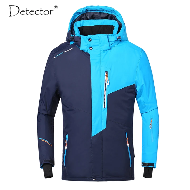Detector de hombres chaqueta de esquí chaqueta de invierno Snowboard traje de los hombres al aire libre caliente impermeable a prueba de viento y transpirable ropa