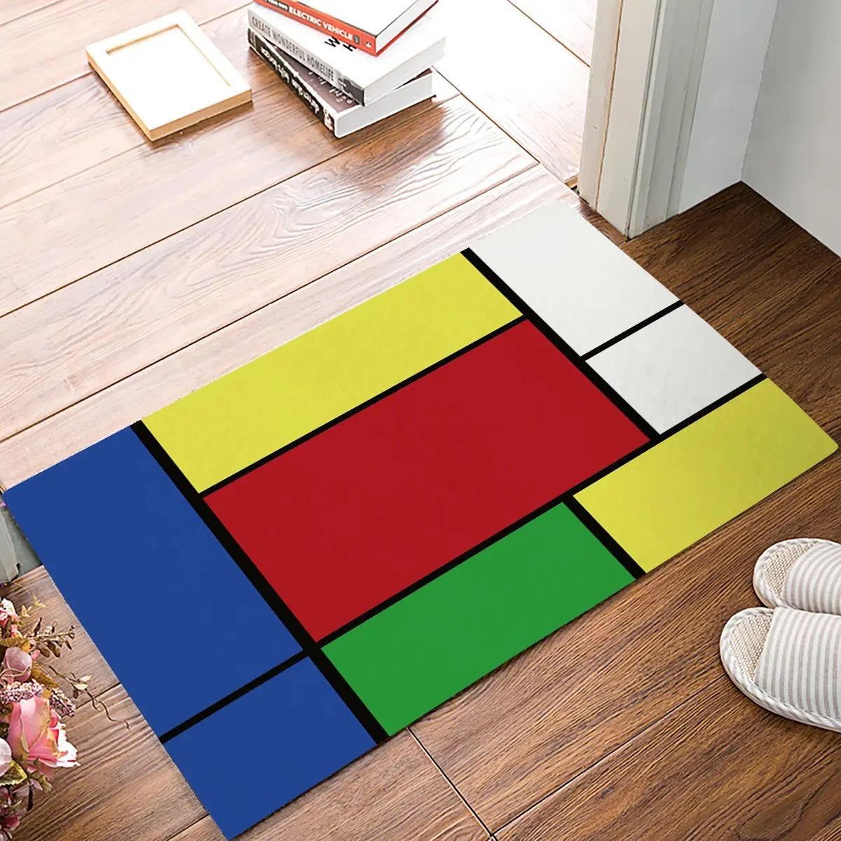 18 x 30 Inch Colorful Checked Squares Rectangle Door Mats Indoor