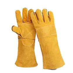 Электрические сварочные перчатки теплые термостойкие защиты безопасности рабочие сварщик длинные манжеты 1 пара NYZ магазин