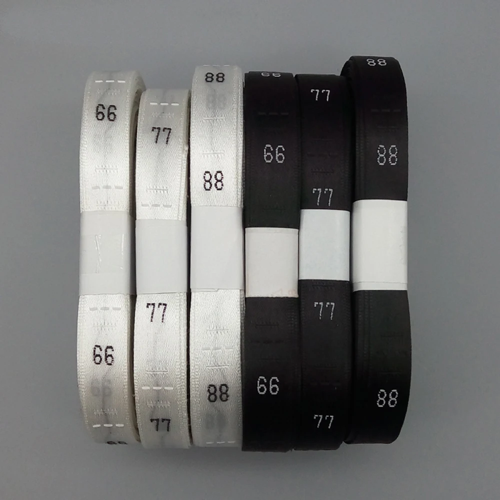 

Free Shipping size 55 66 77 88 99 satin garment woven sew in size labels silk tags clothing each size 200pcs for 4sizes
