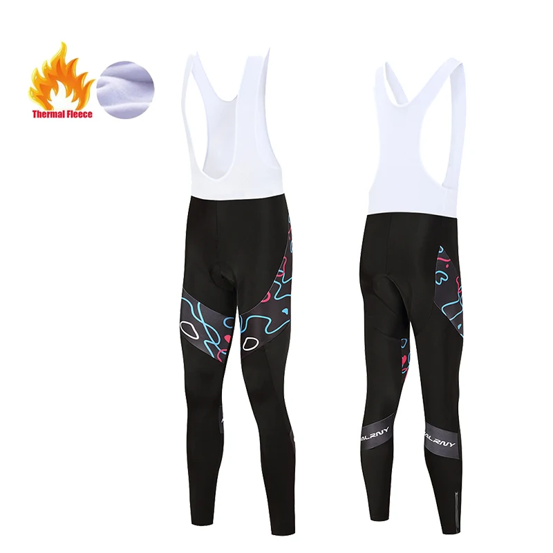 

Winter Cycling Pants for Men With Reflective Fleece MTB Downhill Bike Pants Long Sleeve Culotes Ciclismo Hombre Invierno 9D Pad
