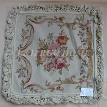 15 К 1" x 16" Кружево Подушка, ручной работы шерстяные подушки с цветочным орнаментом без вставки