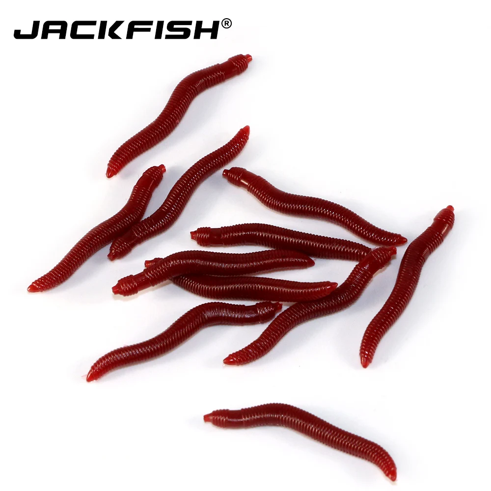 JACKFISH 4 см приманки в виде красного червя искусственная рыболовная снасть Мягкая