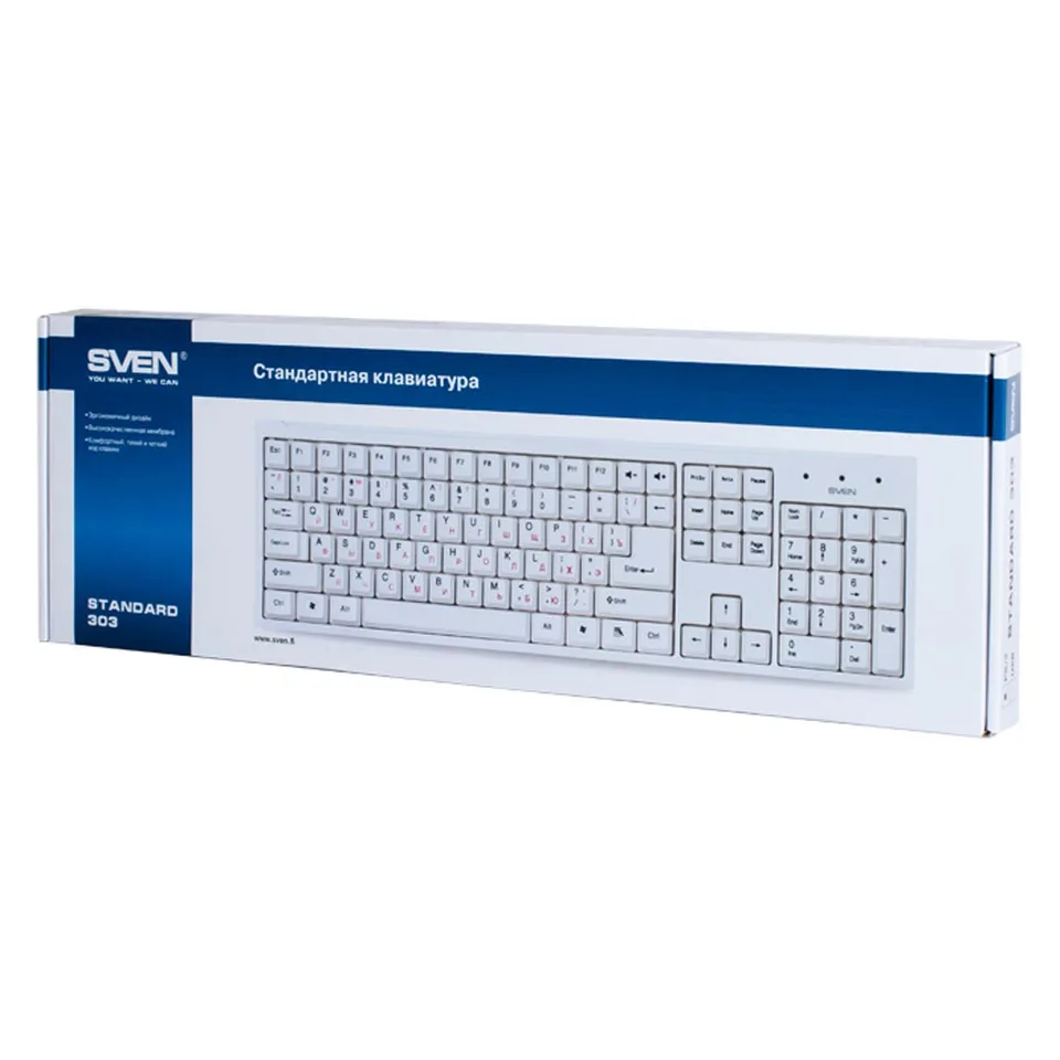 

Клавиатура SVEN Standard 303 USB белая (106кл.)