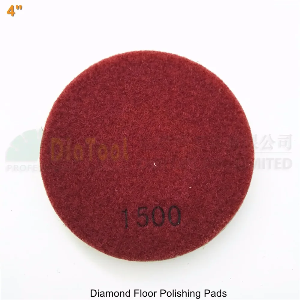 SHDIATOOL 12pcs 100mm #1500 diamond floor sanding disc SA622 4" Resin bond diamond floor renew polishing pads
