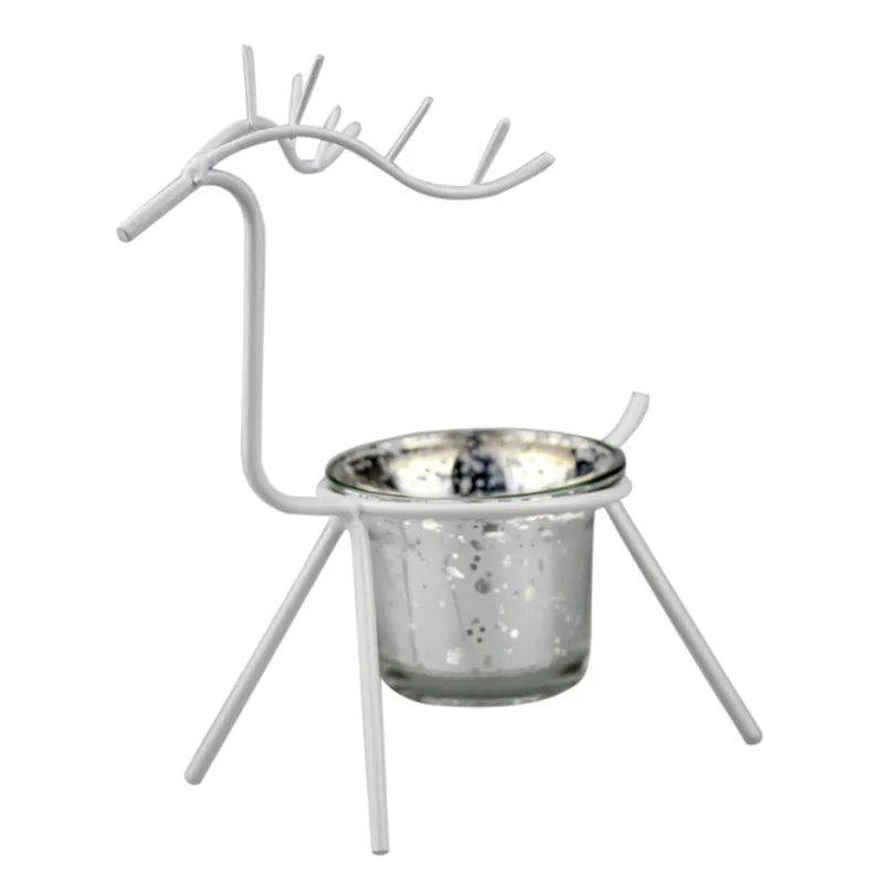 Hot Reindeer Tealight Candle Holders iron Creative Gifts Decoration Candlestick New Year Decorations for home decor New #3d25 (9)