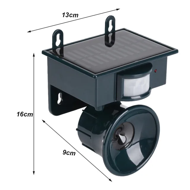 Eco-Friendly Solar Powered Motion Sensor Ultrasonic Pest Repeller Bird Dog Cat Repeller Control for Garden Yard