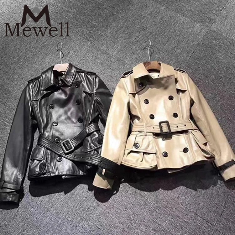 

Clothing factory new arrival designer woman real leather jacket