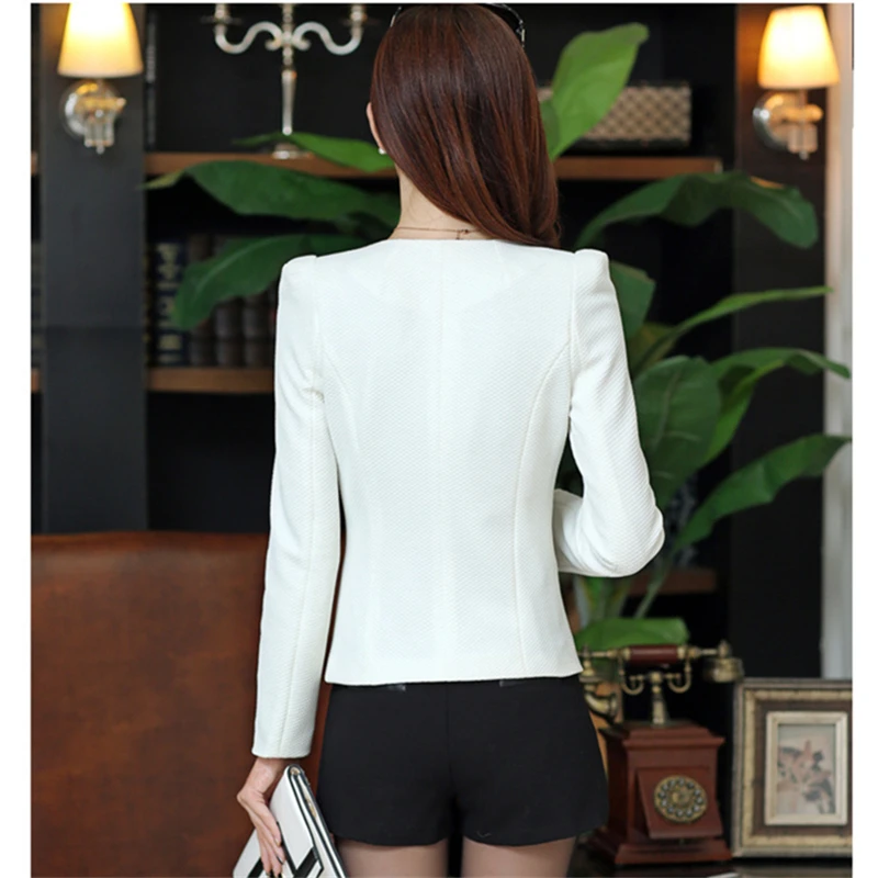  woman blazer coat Autumn pure color jacket woman Slim fit Fashion office lady jackets ladies xxxl -