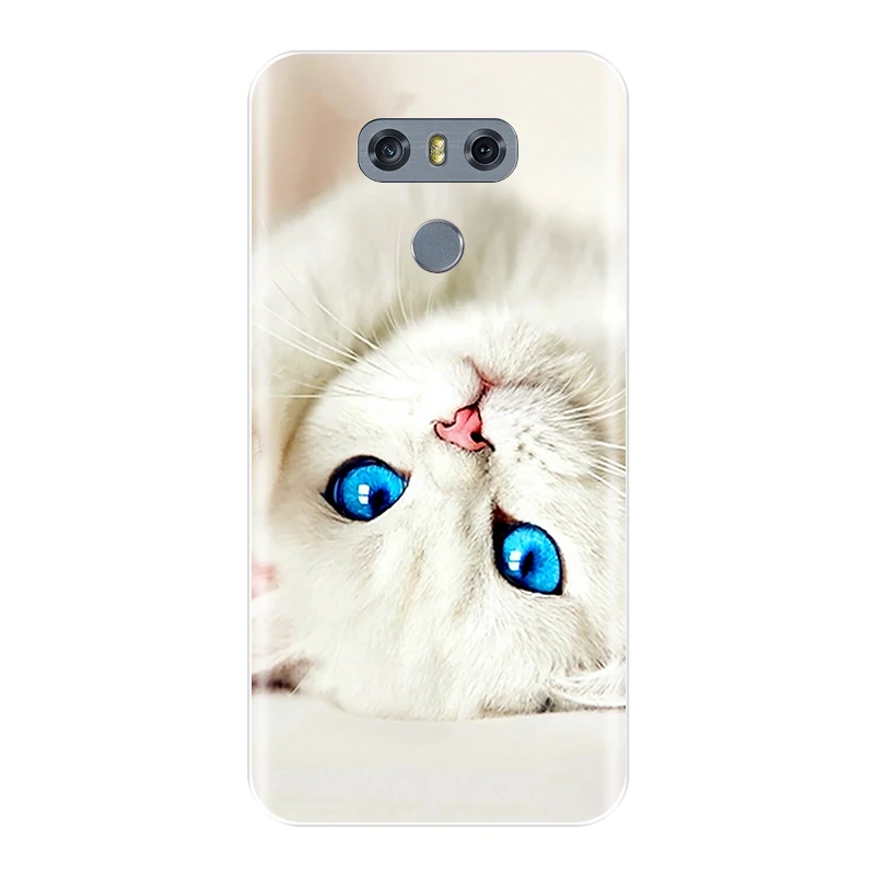 Чехол для LG G6 из мягкого силикона ТПУ с изображением милого кота чехол накладка