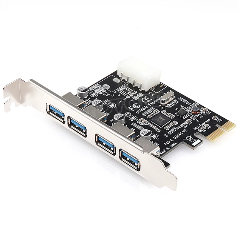 1 комплект Профессиональный 4 порта PCI-E к USB 3,0 концентратор PCI Express карта расширения адаптер 5 Гбит/с скорость для рабочего стола