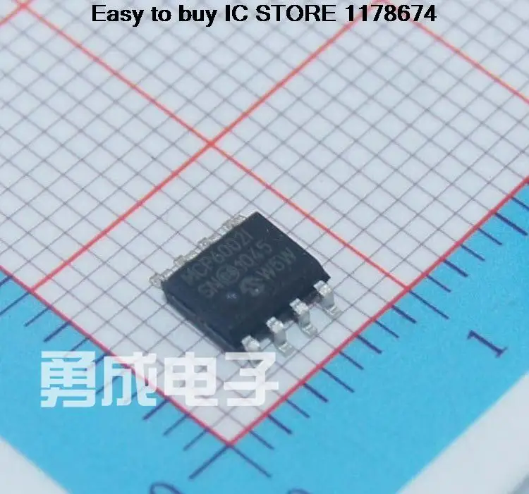 Microchip MCP6002T-I/SN Amplificatore Operazionale Duale Low Power 1MHz – SMD 8 Pin