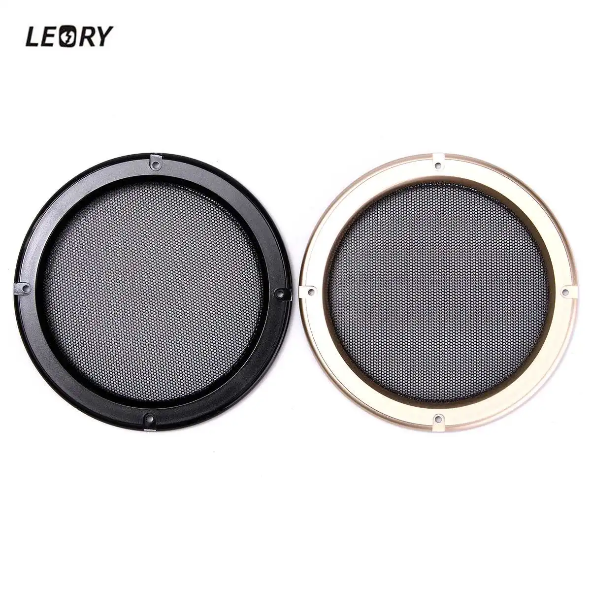 

LEORY 1pc 6.5 inch Car Speakers Decorative Circle Power Amplifier Unit Net Sound Box Grille Loudspeakers Protective Cover Nets
