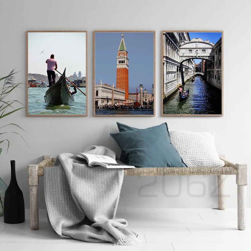 Piazza San Marco Venezia Venezia Italia Ponte In Gondata Arte Murale Pittura Su Tela Poster Nordici Immagini A Parete Per Soggiorno Decor