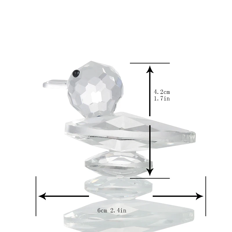 H& D стеклянные Хрустальные мини фигурки настольные украшения ремесла Искусство и коллекция сувенир домашнее украшение 10 видов - Цвет: duck