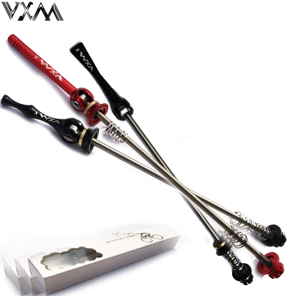 

VXM Bicycle Skewers Titanium Ti Bike Skewers 100/130/135mm MTB Road Cycling Quick Release Ultralight Copper Ring Bicycle Parts