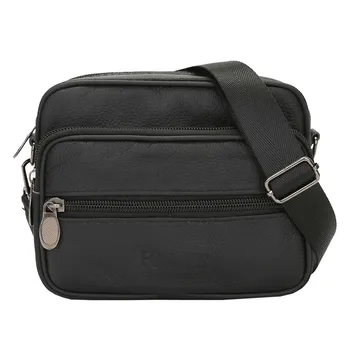 

Men Bag Vintage Pure Color Leather Commerce Crossbody Shoulder Waist sacoche homme bags for men 2019 bolso hombre