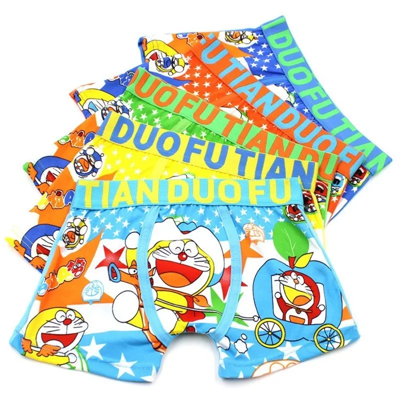 

5pcs/lot Baby Kids Boys anime children Underwear Cartoon Doraemon Children's Shorts Panties Boxers Panty Teenager Underpants