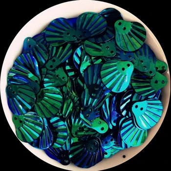 

600Pcs/Lot 13mm Shell Shape Pvc Loose Sequins Paillettes Sewing Embellishment Findings Wedding Craft confetti AB Black Color
