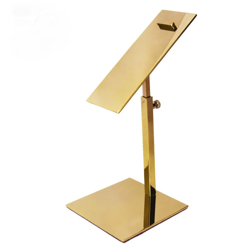 

5PCS/lot Gold Luxury and practical stainless shoe store display stand shelf show multi-directional shoes exhibition rack holder